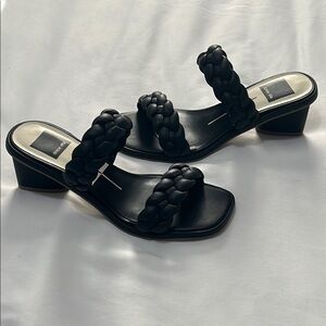 NWOB Dolce Vita Ronin Braided Sandals with Croc Embossed Heel